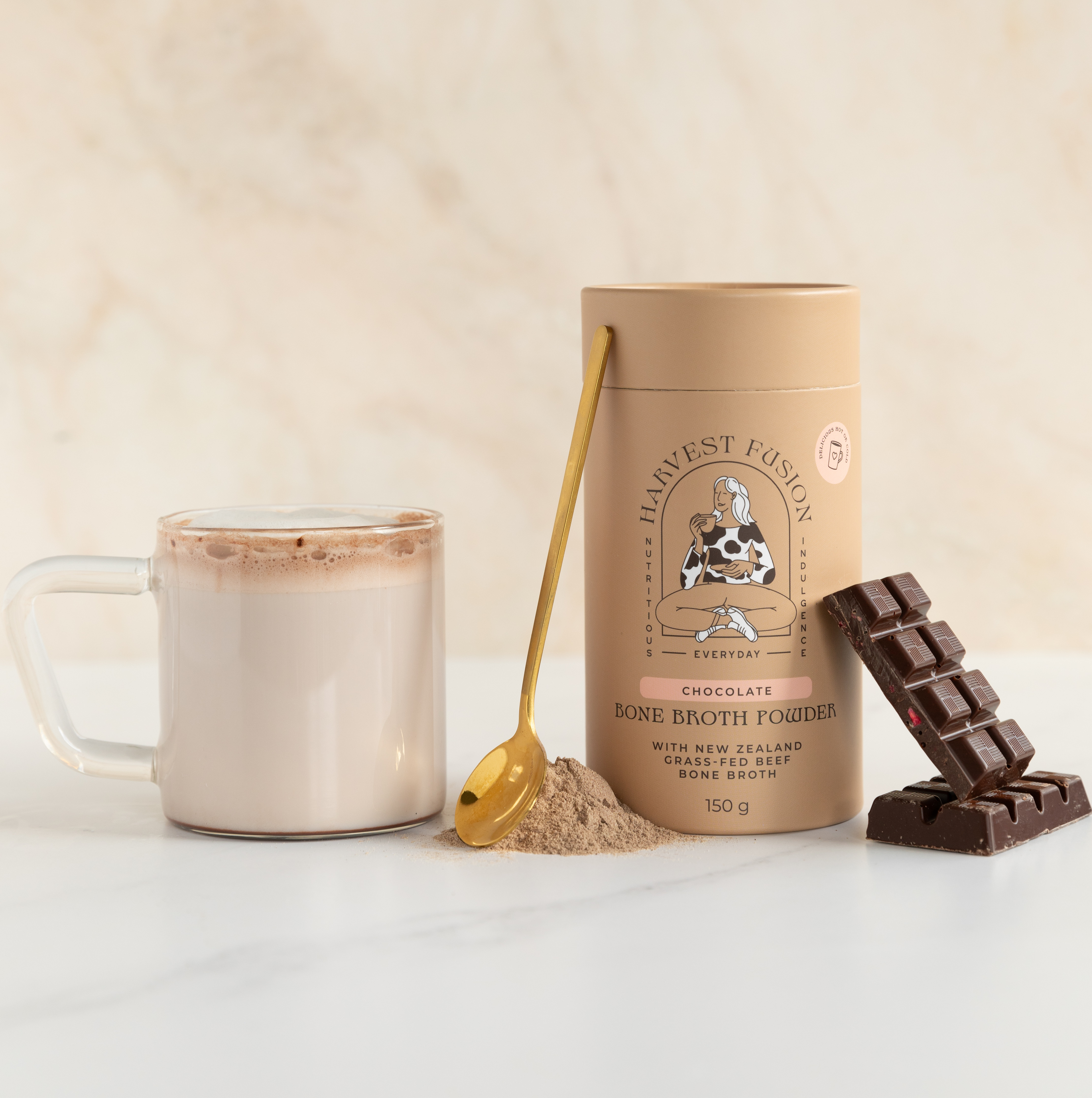 Harvest Fusion - Chocolate Bone Broth Powder